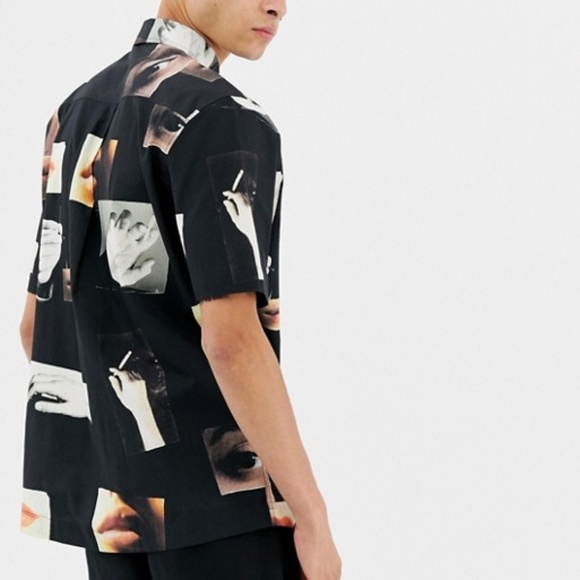 ASOS Crooked Tongues Printed Montage Shirt - Picture 2 of 4